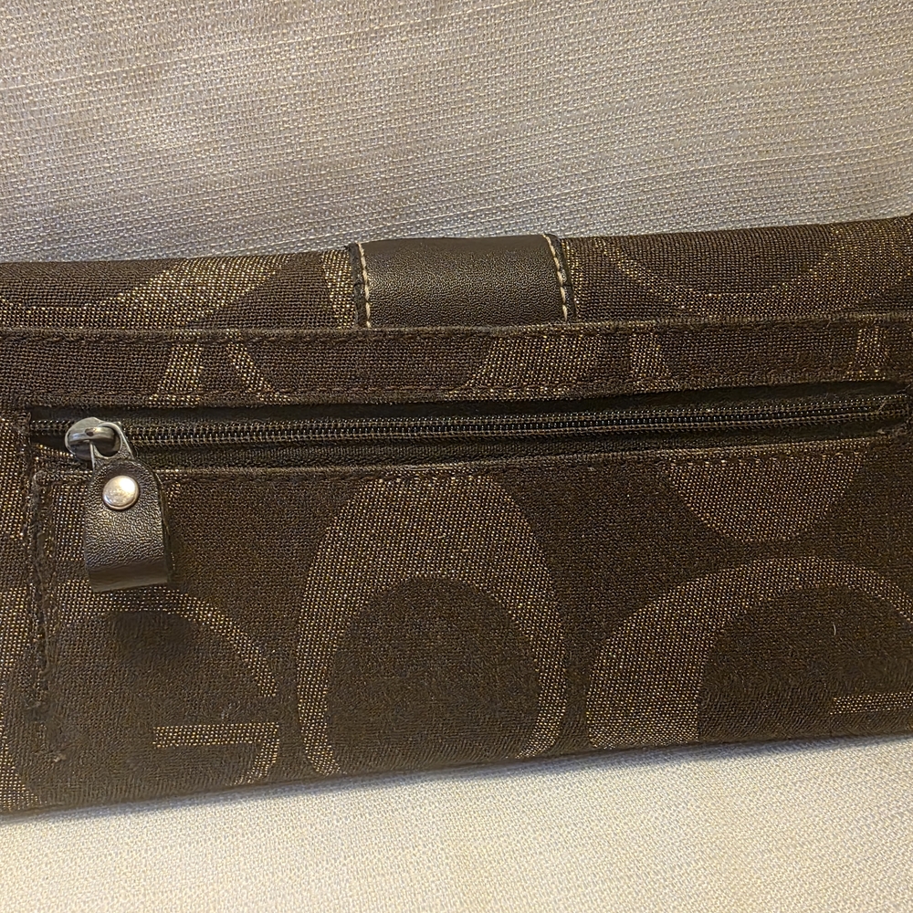 Brown Patterned Clutch Wallet - image 5